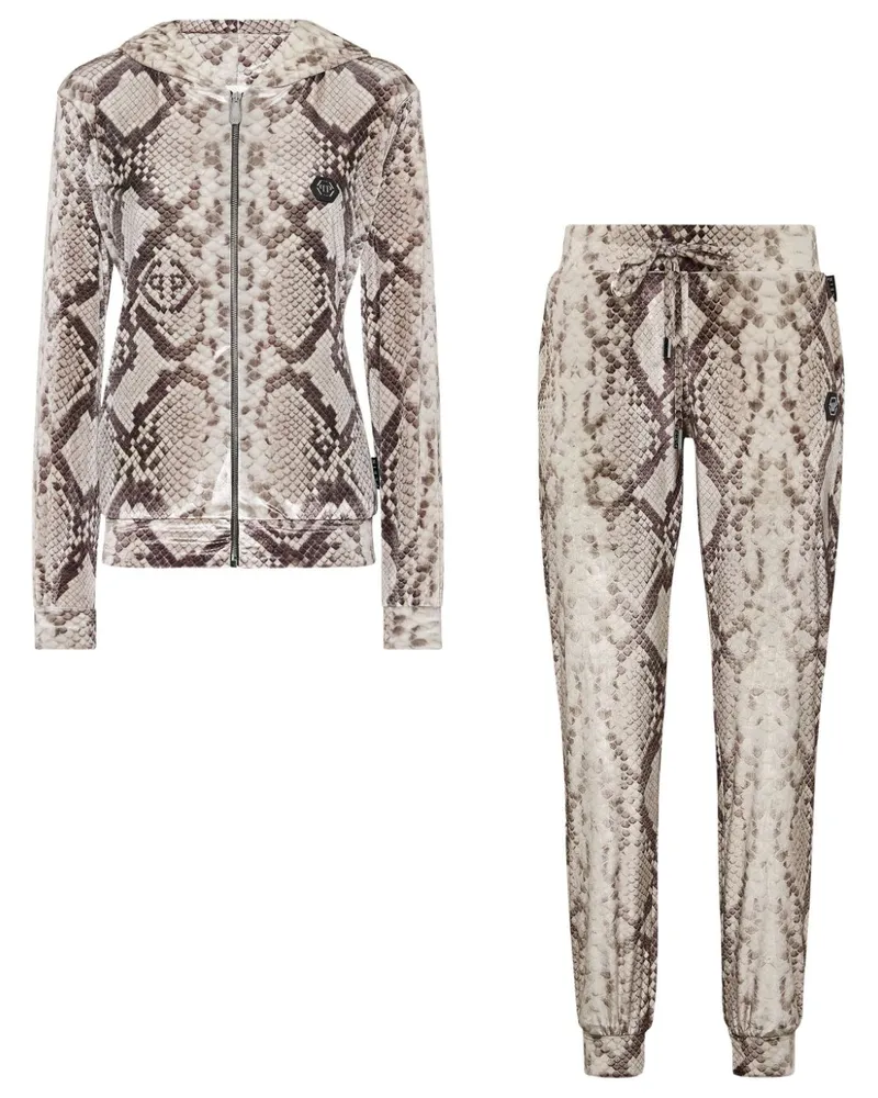 Philipp Plein Jogginganzug mit Python-Print - Nude Nude