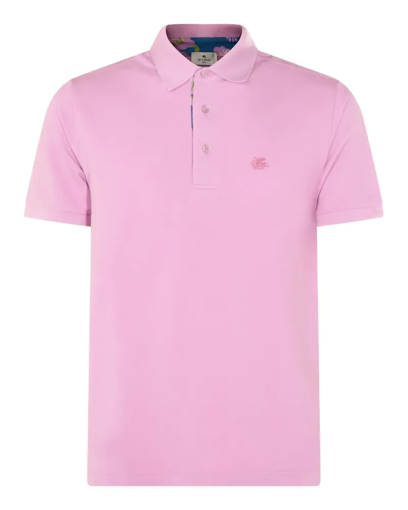 Etro embroidered-logo polo shirt - Rosa Rosa