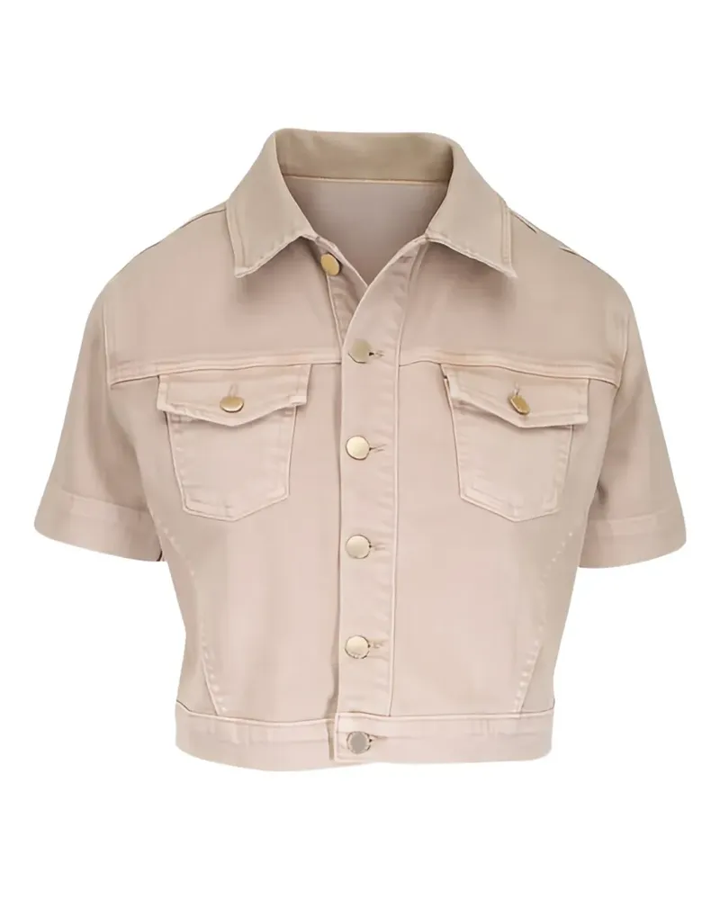 L'Agence Kristie Cropped-Hemdjacke - Nude Nude