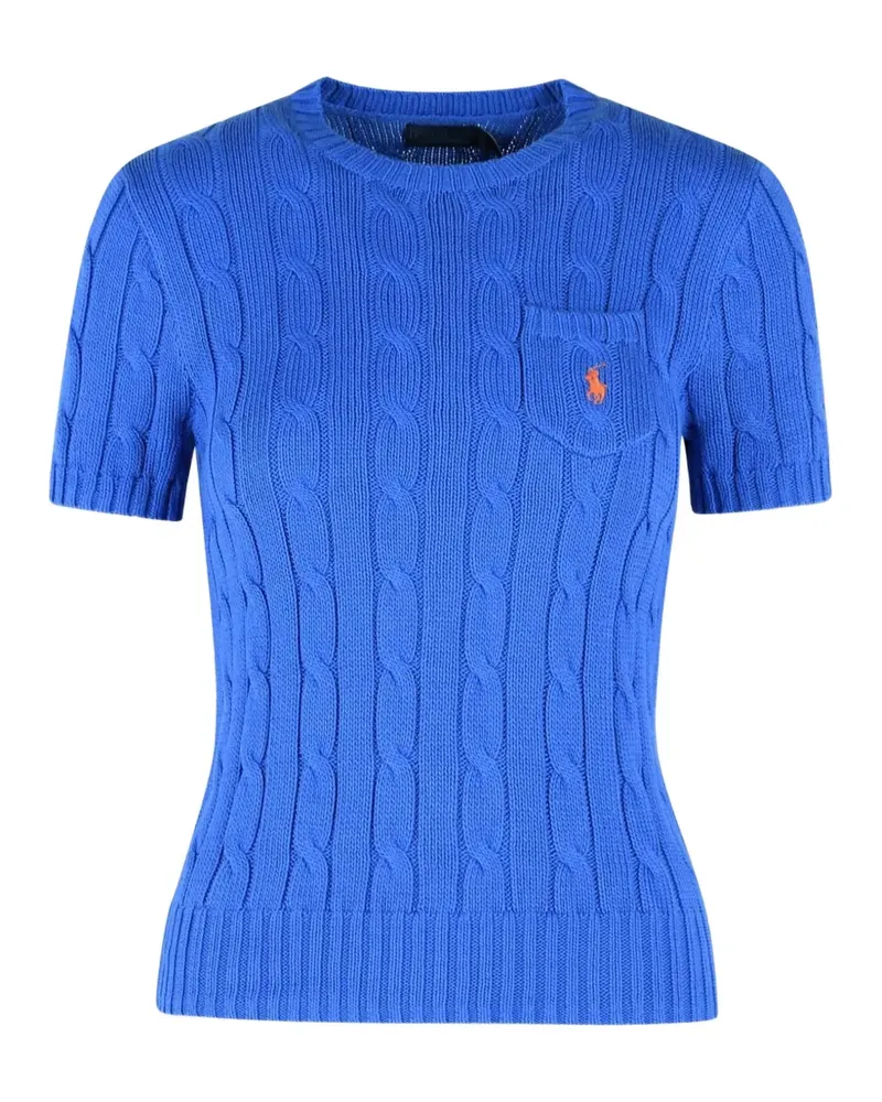 Ralph Lauren Strickoberteil mit geflochtenen Details - Blau Blau