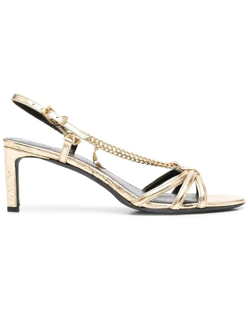 Zadig & Voltaire Sandalen mit Kettendetail Gold