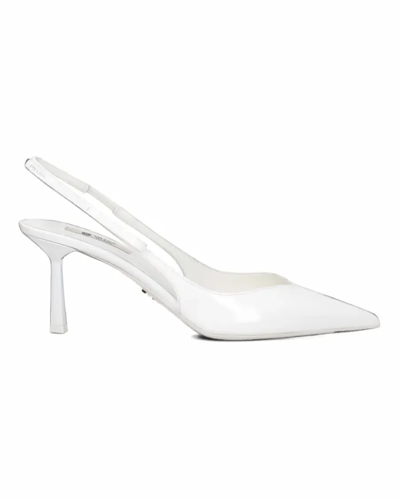 Prada Slingback-Pumps mit Schleife - Weiß Weiß