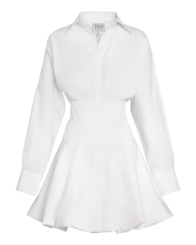 TWP Mila Minikleid mit langen Ärmeln - Weiß Weiß
