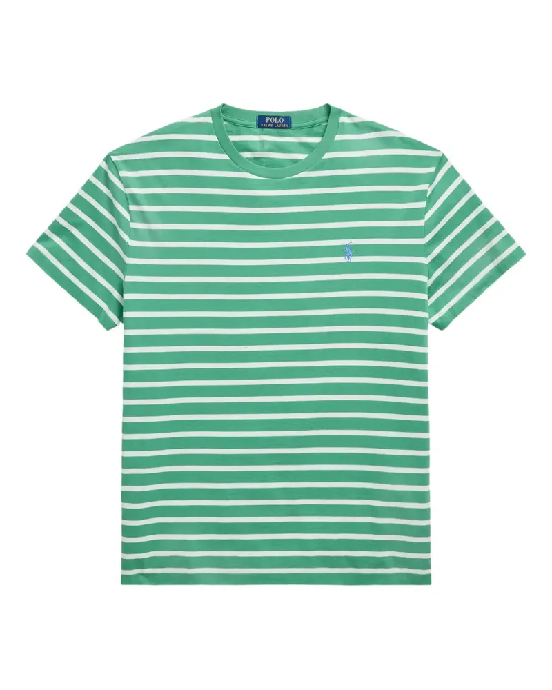 Ralph Lauren Gestreiftes T-Shirt mit Logo - Grün Grün