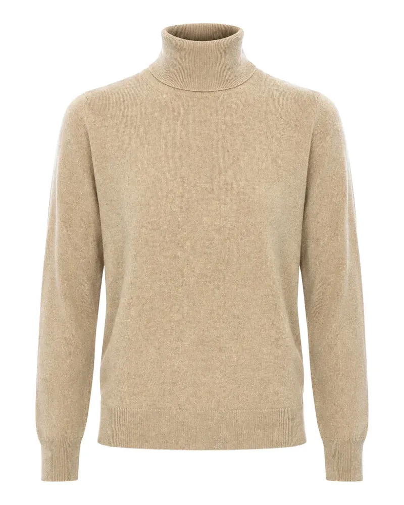 Malo Gestrickter Rollkragenpullover - Nude Nude