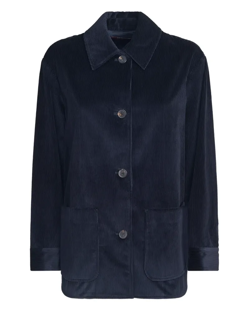 Max Mara buttoned corduroy shirt - Blau Blau
