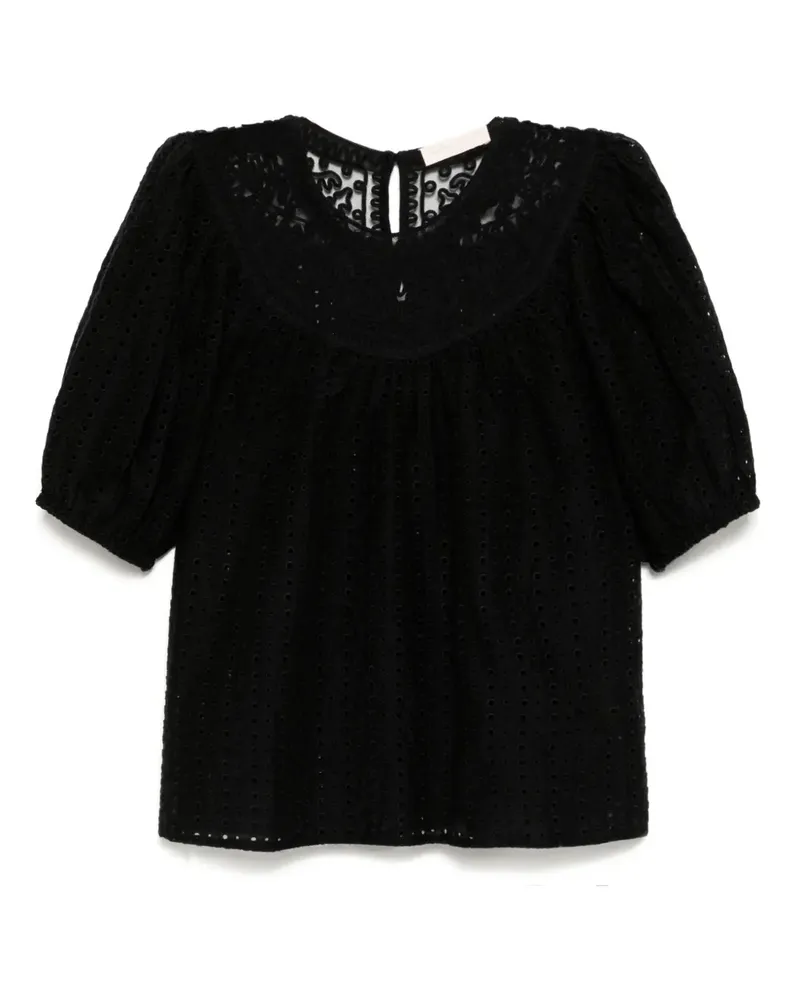 Ulla Johnson Amina Bluse - Schwarz Schwarz