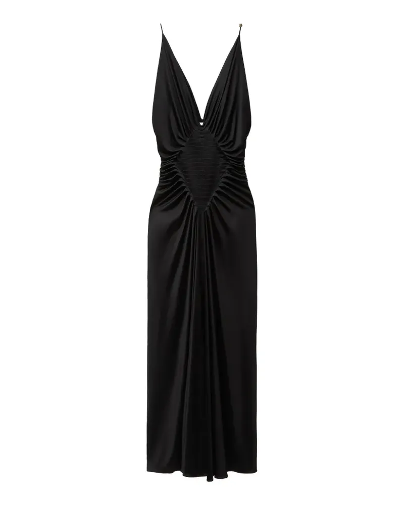 Versace Drapiertes Kleid aus Viskose-Jersey - Schwarz Schwarz