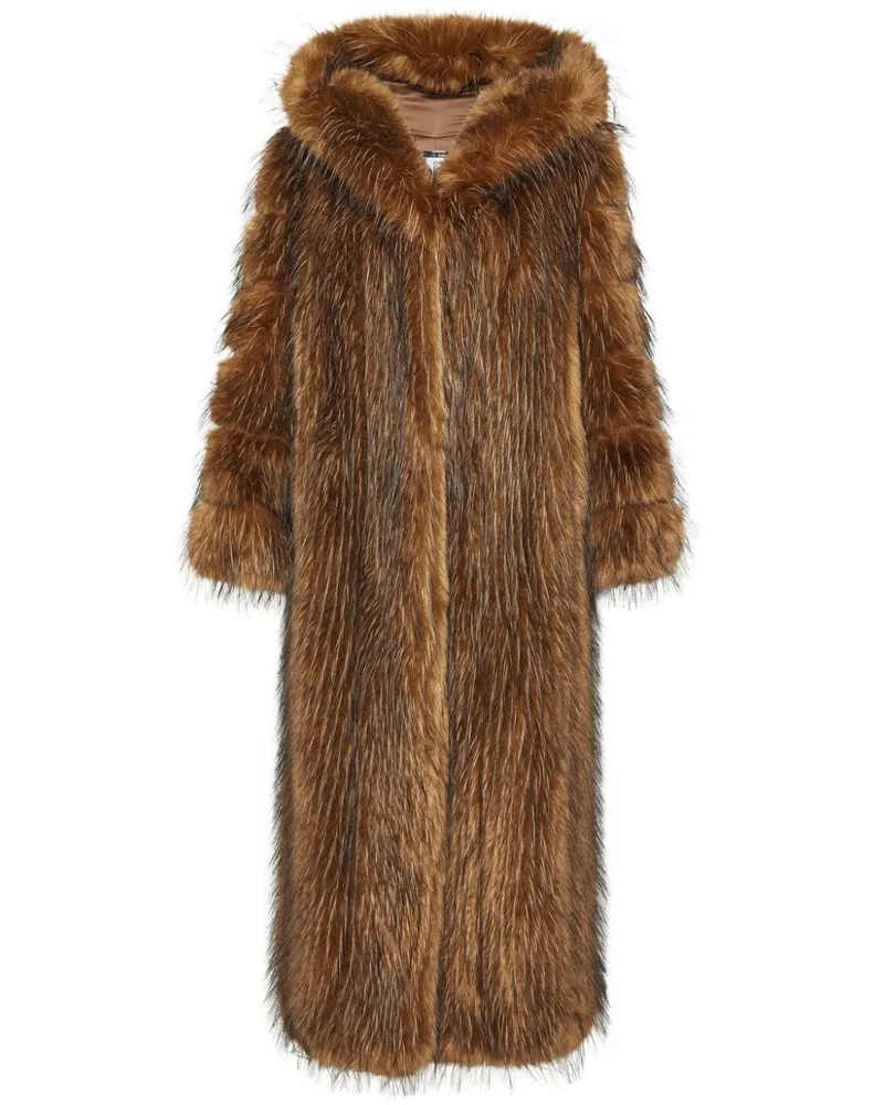 Philipp Plein Mantel aus Faux Fur - Braun Braun