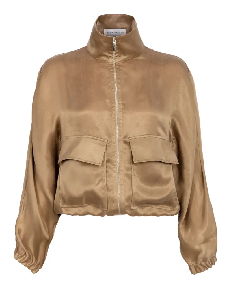 Silvia Tcherassi Donata zip-up jacket - Braun Braun