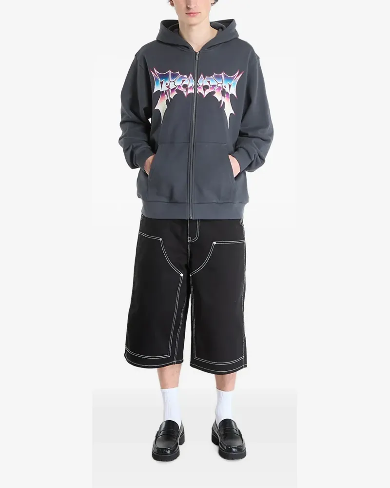 Ripndip Noid Kapuzenjacke mit Grafik-Print - Grau Grau
