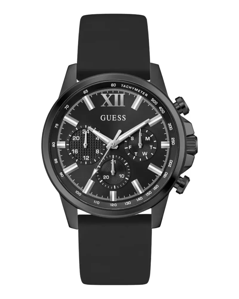 Guess round-shape 44mm watch - Schwarz Schwarz
