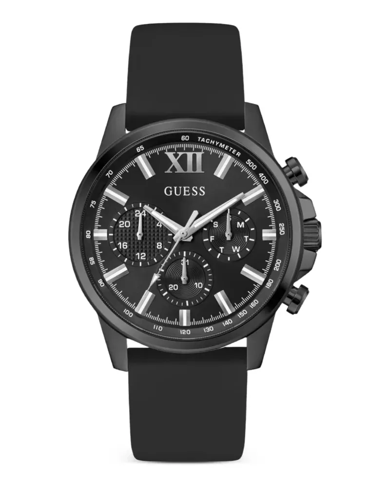 Guess round-shape 44mm watch - Schwarz Schwarz