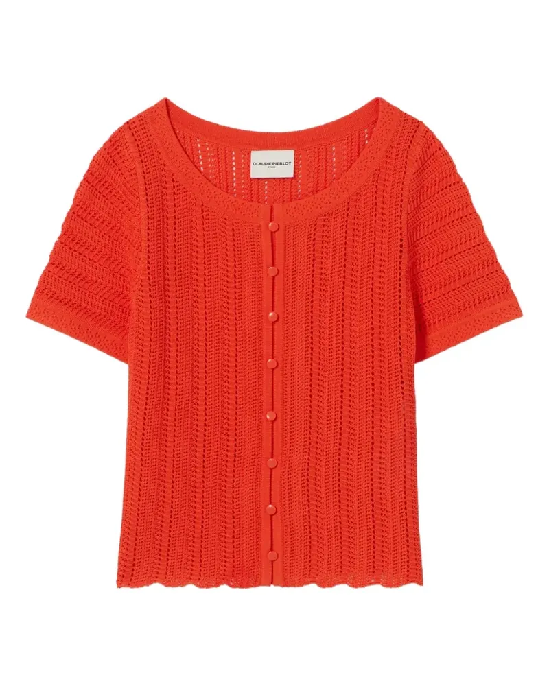 Claudie Pierlot button knitted top - Orange Orange