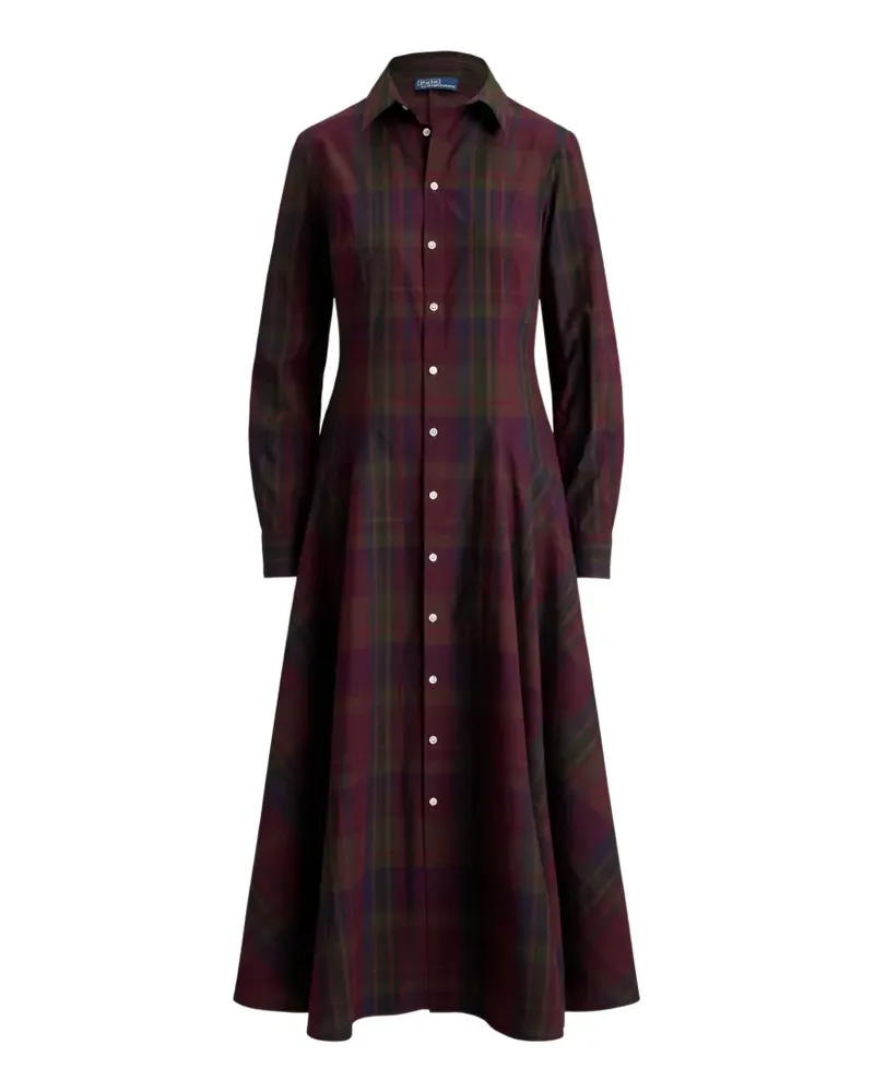 Ralph Lauren Kariertes Midikleid - Violett Violett