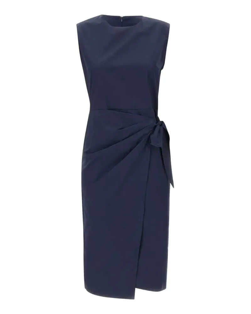 Kaos knotted wrap-style midi dress - Blau Blau