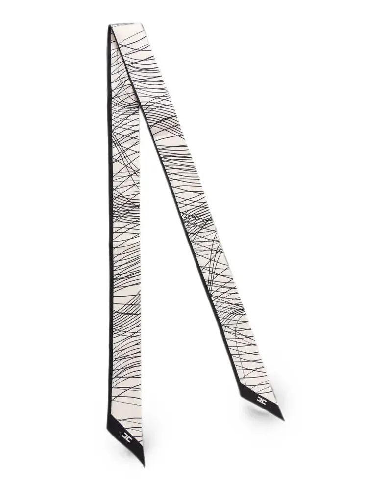 Elisabetta Franchi abstract-pattern scarf - Weiß Weiß