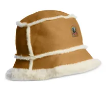 Fischerhut mit Shearling-Besatz - Braun