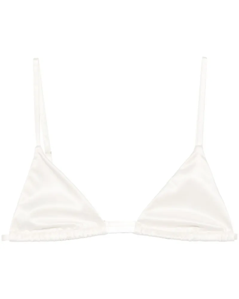 Totême Bralette aus Satin - Weiß Weiß