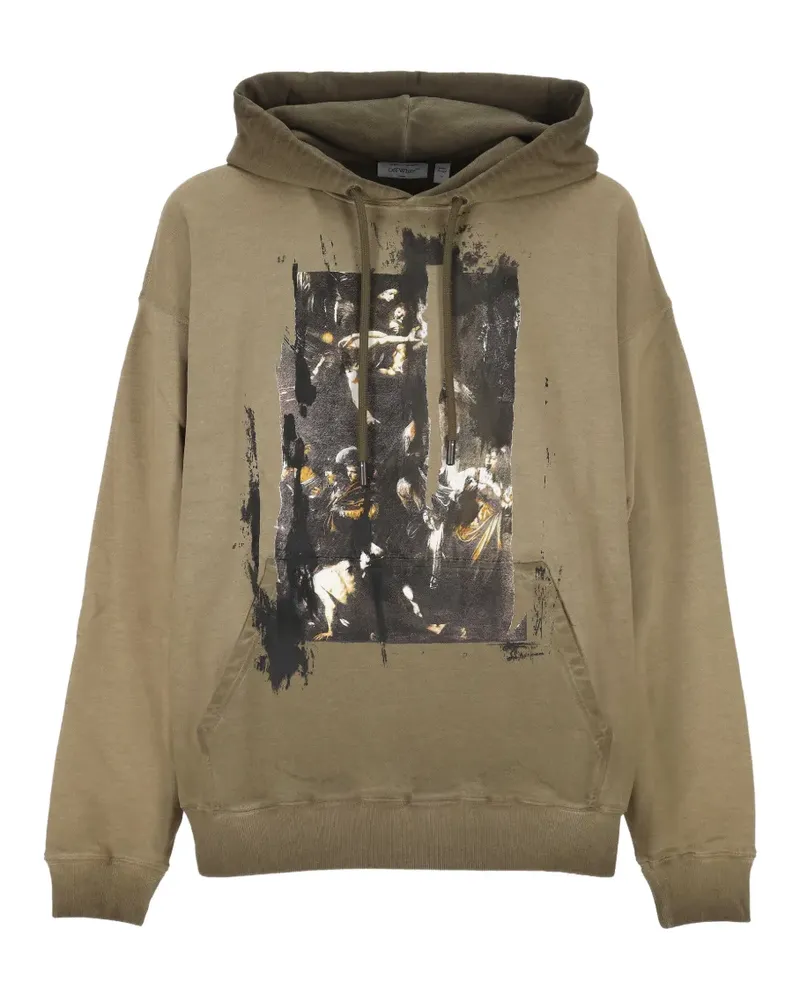 OFF-WHITE Hoodie mit grafischem Print - Nude Nude