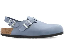 Mules mit Schnallenriemen - Blau