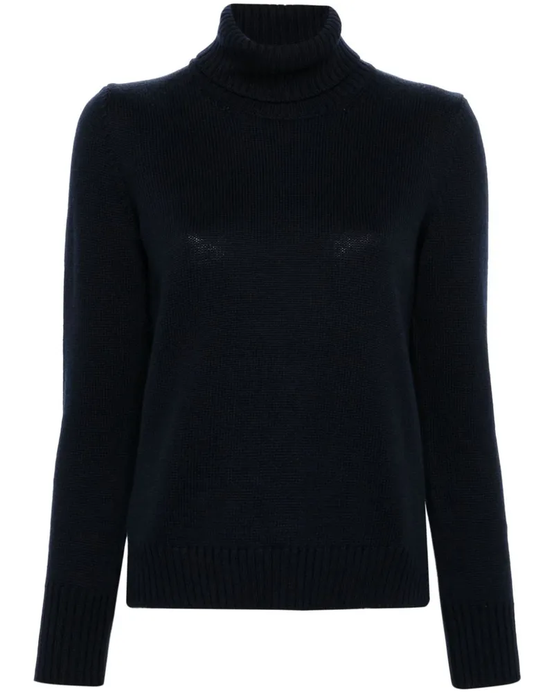 Blanca Gerippter Strickpullover - Blau Blau