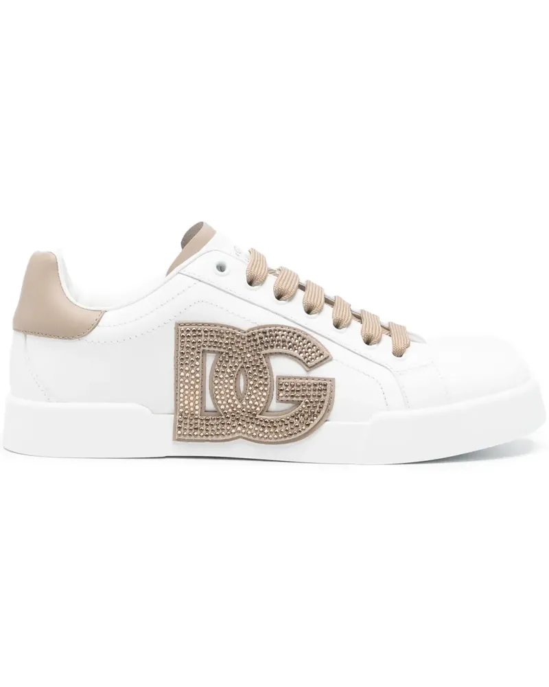 Dolce & Gabbana Sneakers mit Logo-Patch - Weiß Weiß
