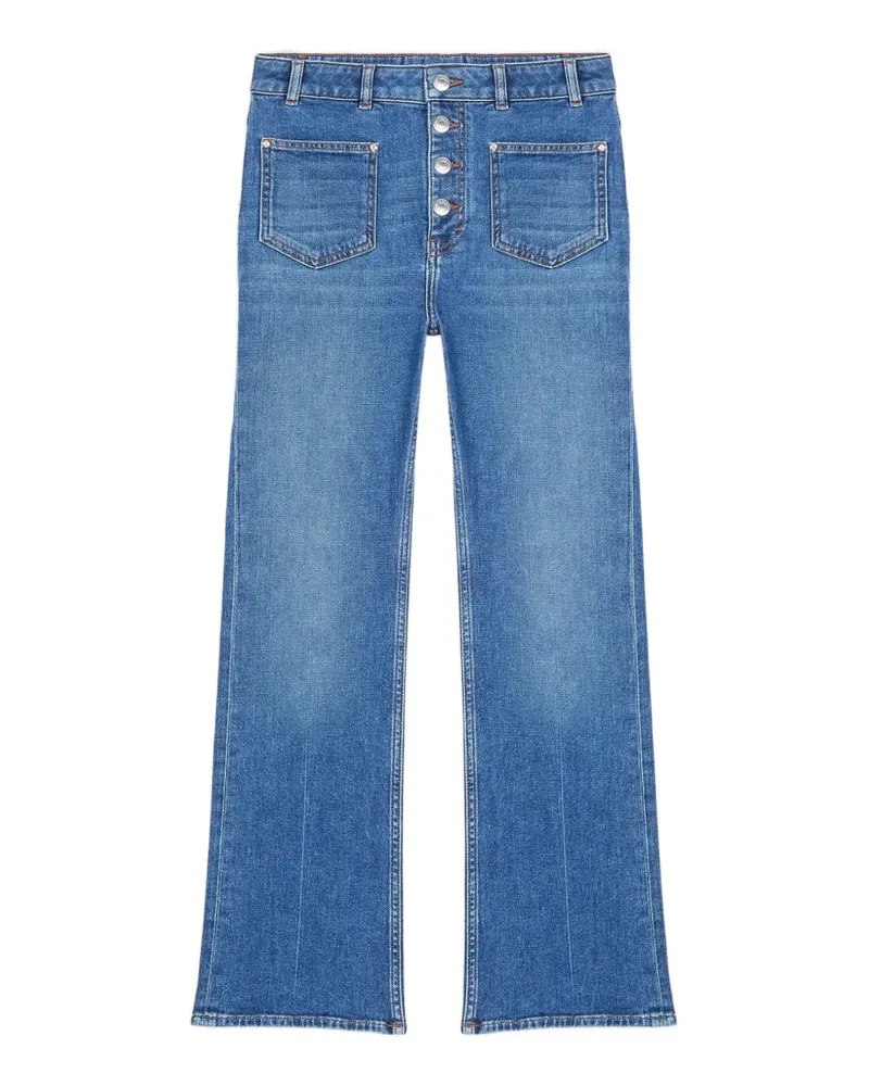 Maje buttoned-down pocket jeans - Blau Blau