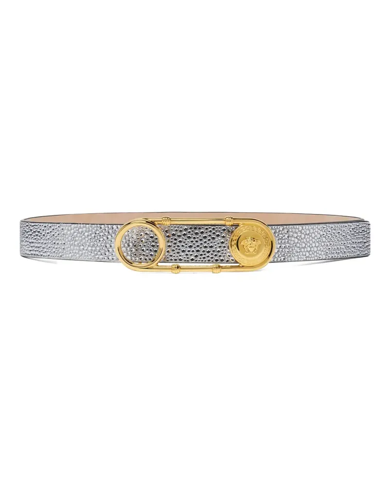 Versace Gürtel mit Medusa-Kopf - Grau Grau