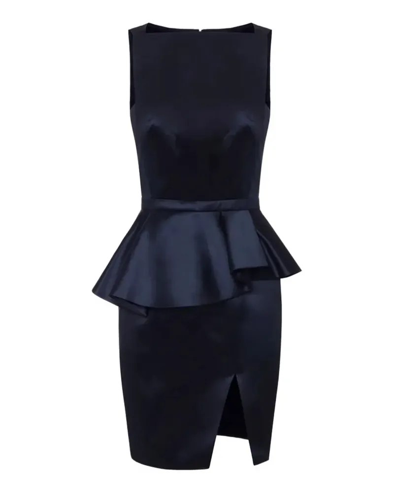 Elisabetta Franchi Kleid mit Schößchen und Schlitz - Blau Blau