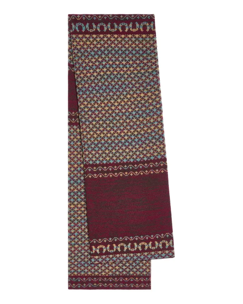 Dries van Noten jacquard cashmere scarf - Rot Rot