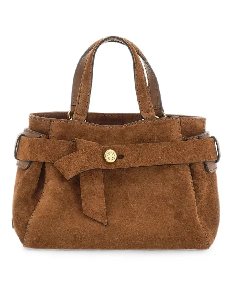 Gianni Chiarini Miranda knotted suede tote bag - Braun Braun