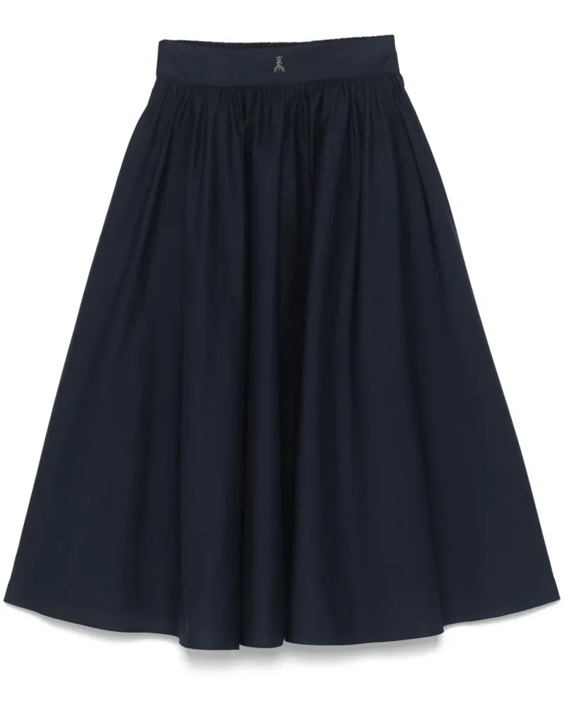 Patrizia Pepe Midirock aus Popeline - Blau Blau