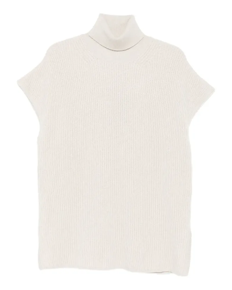 Max Mara Ärmelloser gerippter MSTCobalto Pullover - Nude Nude