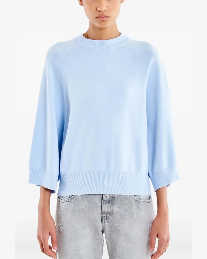VICOLO raglan-sleeve ribbed-trim sweater - Blau Blau