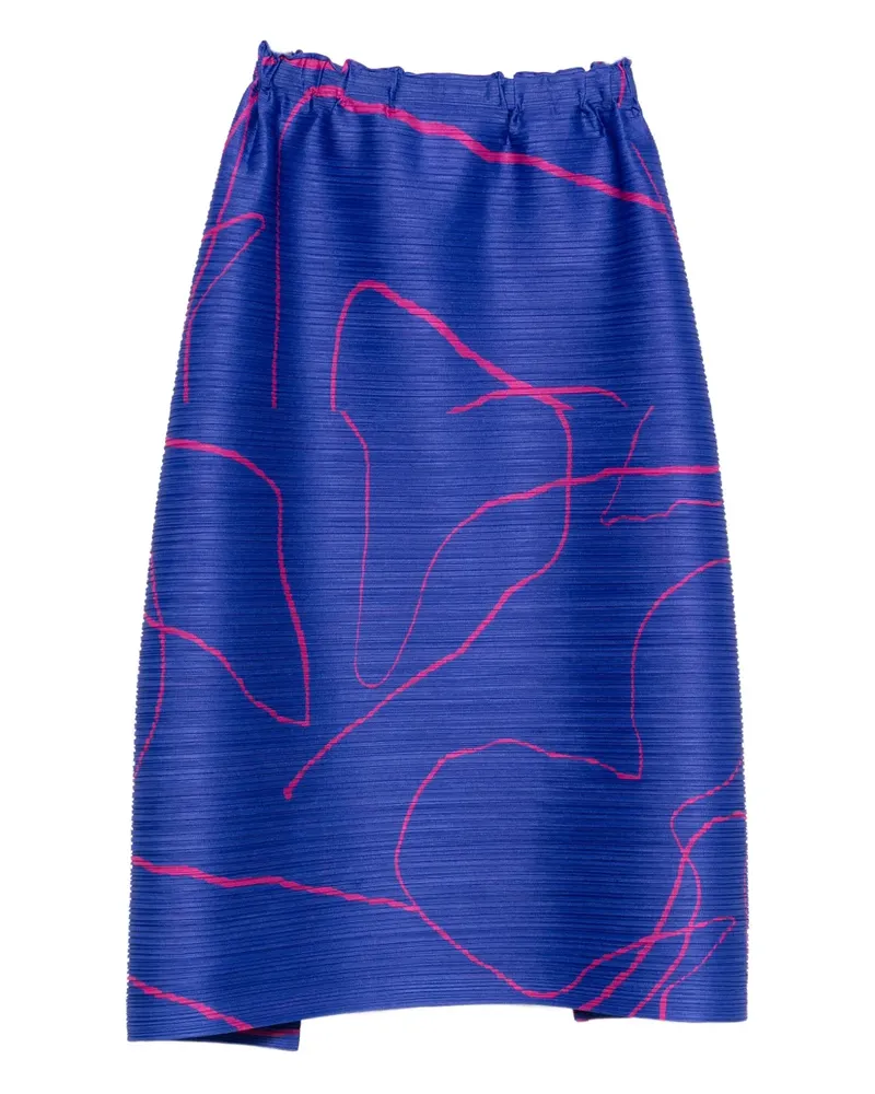 Issey Miyake Rock mit Falten - Blau Blau
