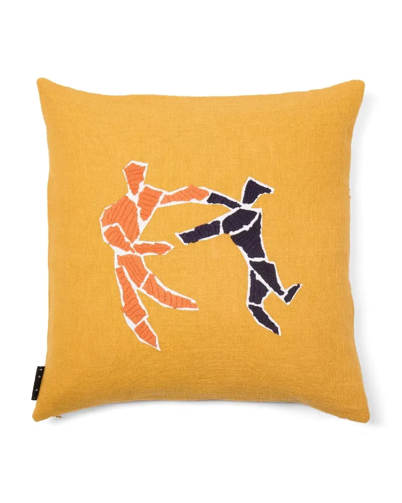 The Conran Shop Dancing Figures Kissen (50cm x 50cm) - Gelb Gelb