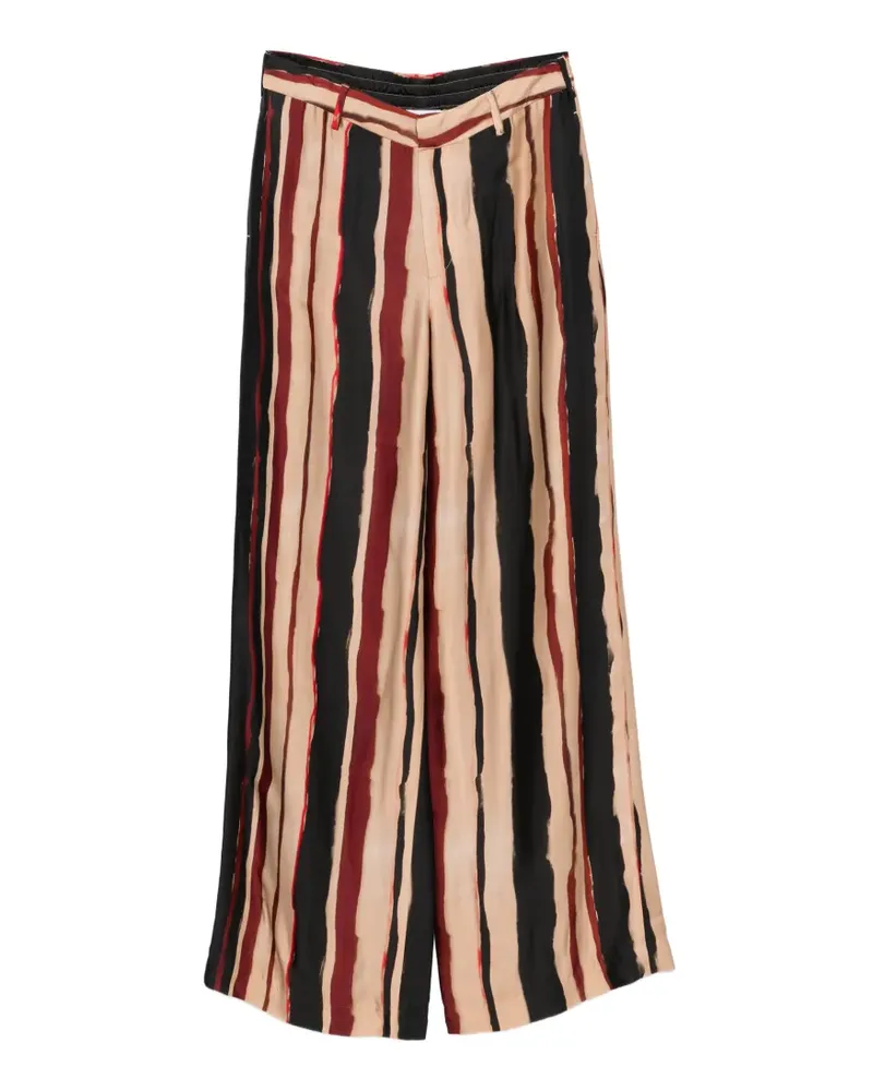 PT TORINO stripe-print palazzo pants - Schwarz Schwarz