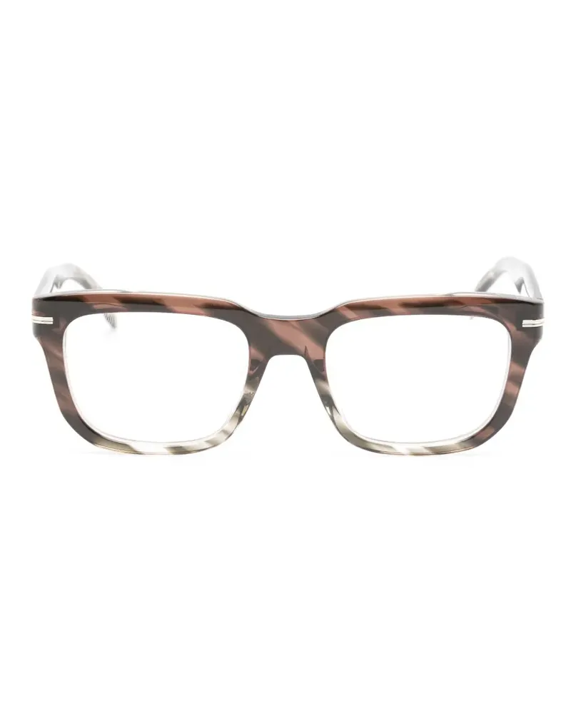 HUGO BOSS Eckige Brille in Schildpattoptik - Braun Braun