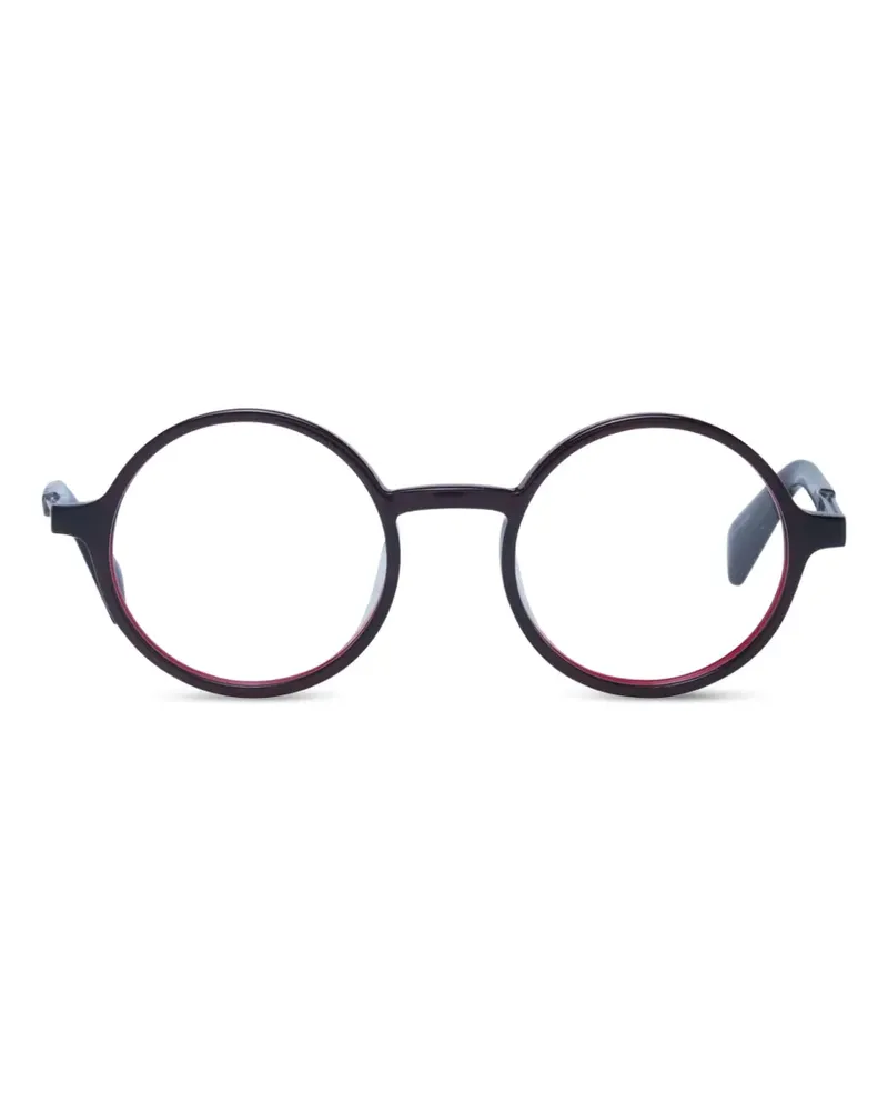 Yohji Yamamoto Runde Brille mit Metallbügeln - Schwarz Schwarz