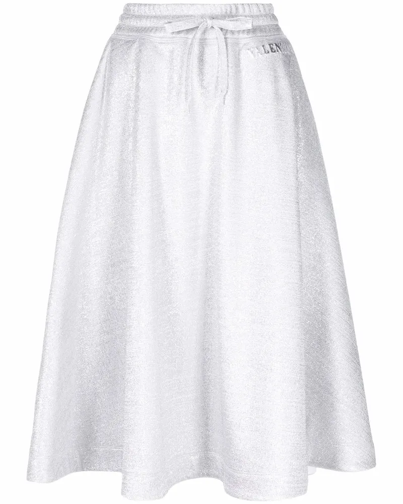 Valentino Garavani Minirock im Metallic-Look - Silber Silber