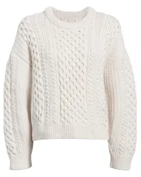 Another Tomorrow Pullover mit Zopfmuster Nude