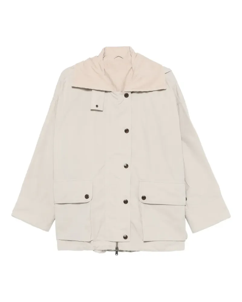 Brunello Cucinelli hooded coat - Nude Nude