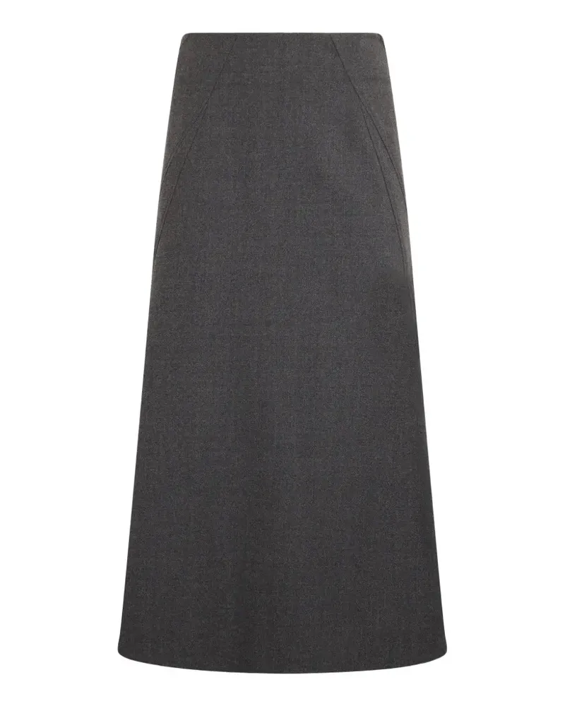 Alberta Ferretti Ausgestellter Midirock in A-Linie - Grau Grau
