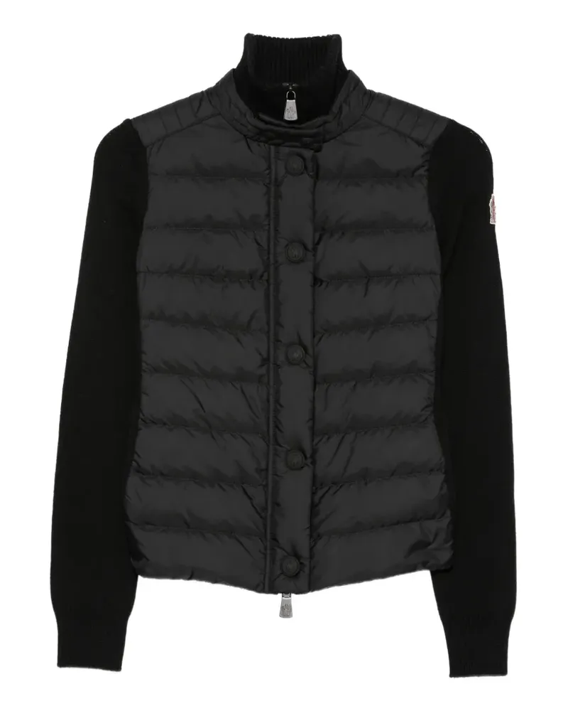 Moncler quilted panel-knit jacket - Schwarz Schwarz