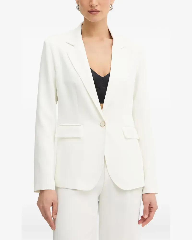 Fracomina logo-button blazer - Weiß Weiß