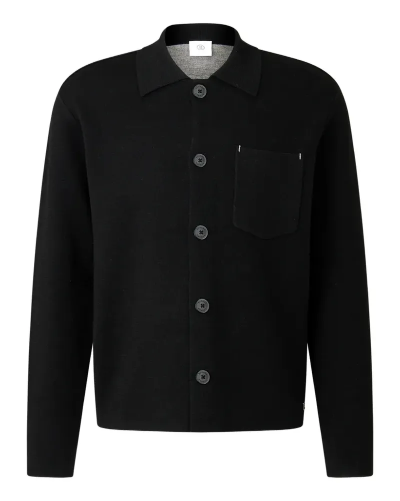 Bogner Olaf Cardigan mit Polokragen - Schwarz Schwarz