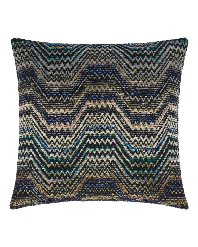 Missoni Home Amalfi Kissen mit gewebtem Zickzackmuster - Blau Blau
