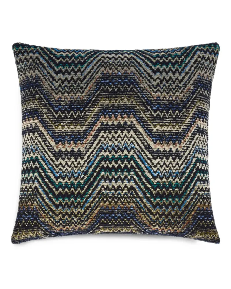 Missoni Home Amalfi zigzag-woven cushion - Blau Blau