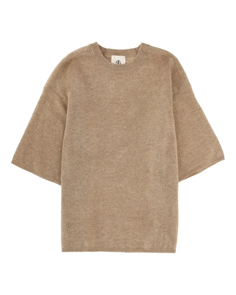 The Garment short-sleeve knitted top - Nude Nude